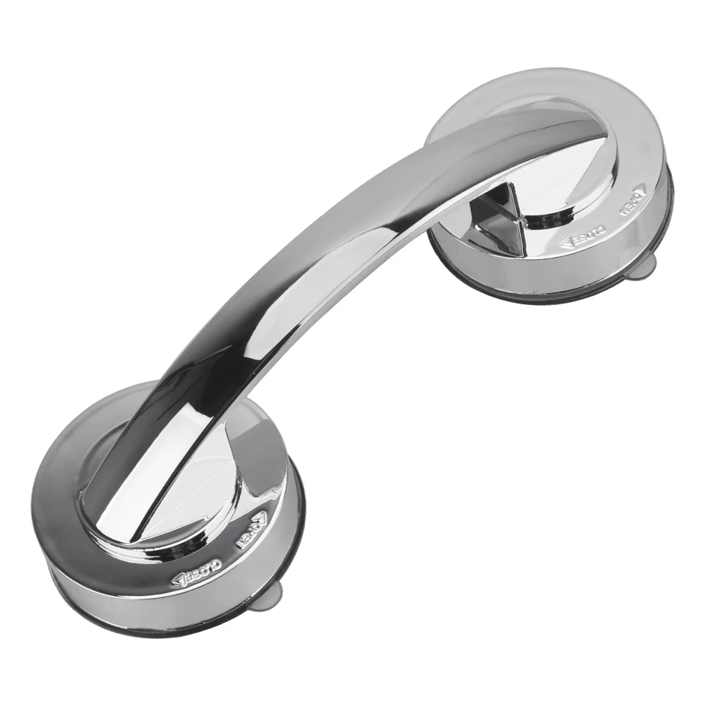 Anti-slip Handrail With Suction Cup No Drilling Shower Handle Offers Safe Grip for Bathroom Bathtub Glass Door