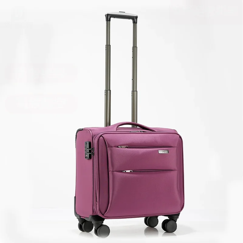 Compact Business Carry-on Suitcase With Silent Wheels Unisex_voghion.com