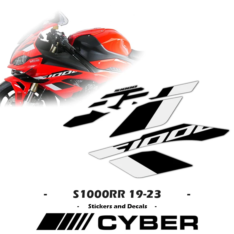 S1000RR Red Car Version New Fairing Shell Sticker Decal Motorcycle Full Car Stickers For BMW S1000RR RR 2019-2023