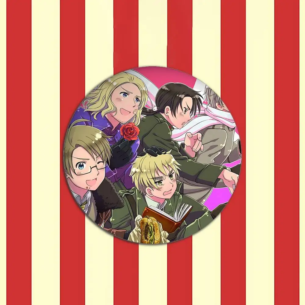 Hetalia World Stars Anime Metal Badge Brooch