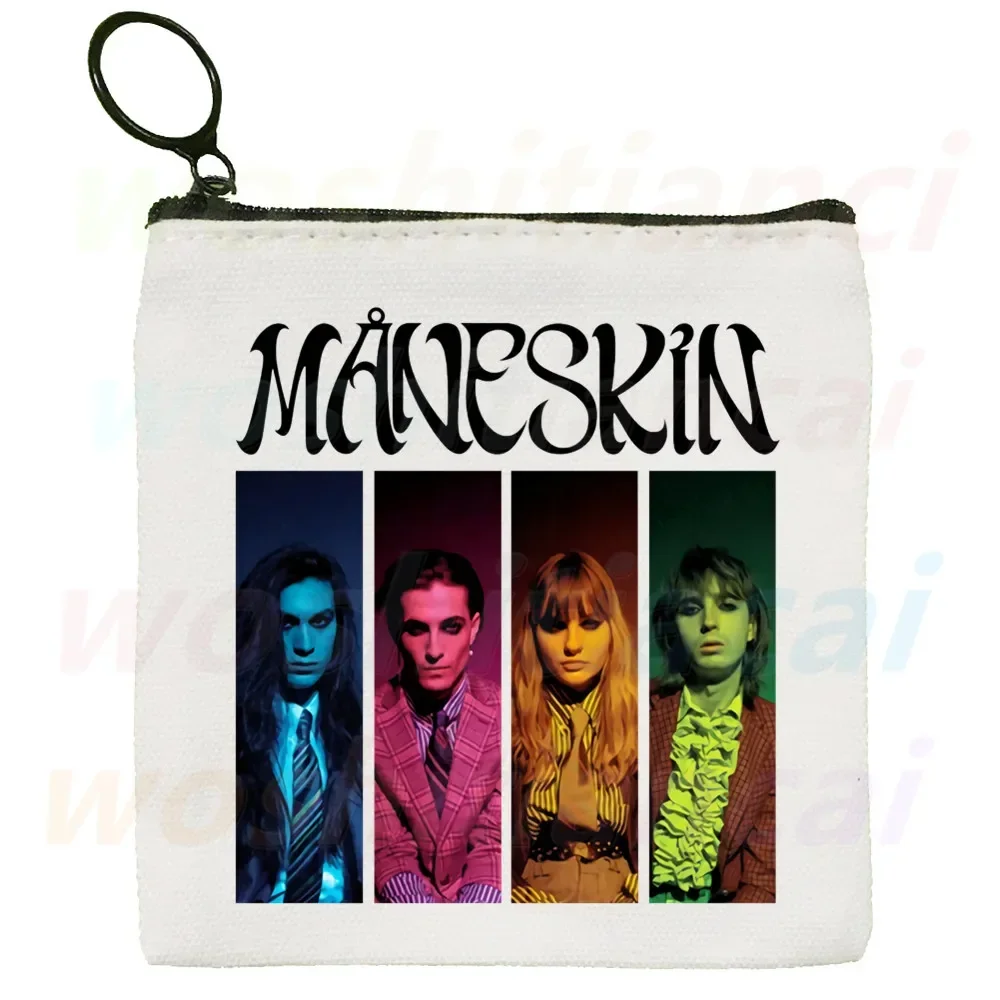 

Холщовая Сумка Maneskin с мультипликационным принтом, дизайн в стиле хип-хоп, готика, панк-рок, графическая холщовая простая и стандартная сумка