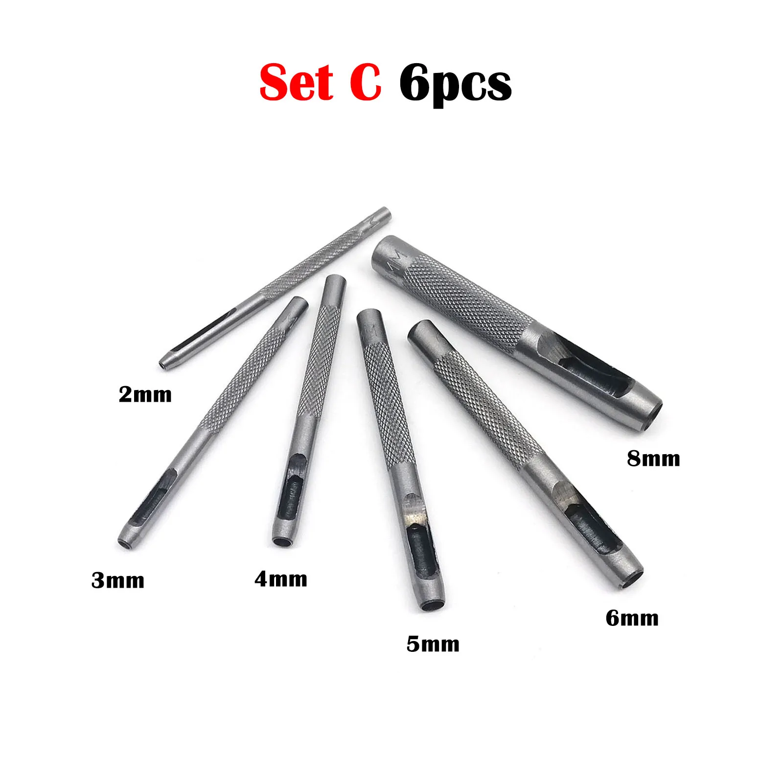 Round Hole Punch Set Round Hole Punch Cutter Set Hole Punch Cutter Set Steel DIY Tool for Gasket Rubber Leather Craft