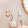 2PCS Waterproof Strong Adhesive Hooks for Bathroom Plastic Cat Wall Sticker Wall Door Hanger For Kitchen Transparent Towel Hook 3