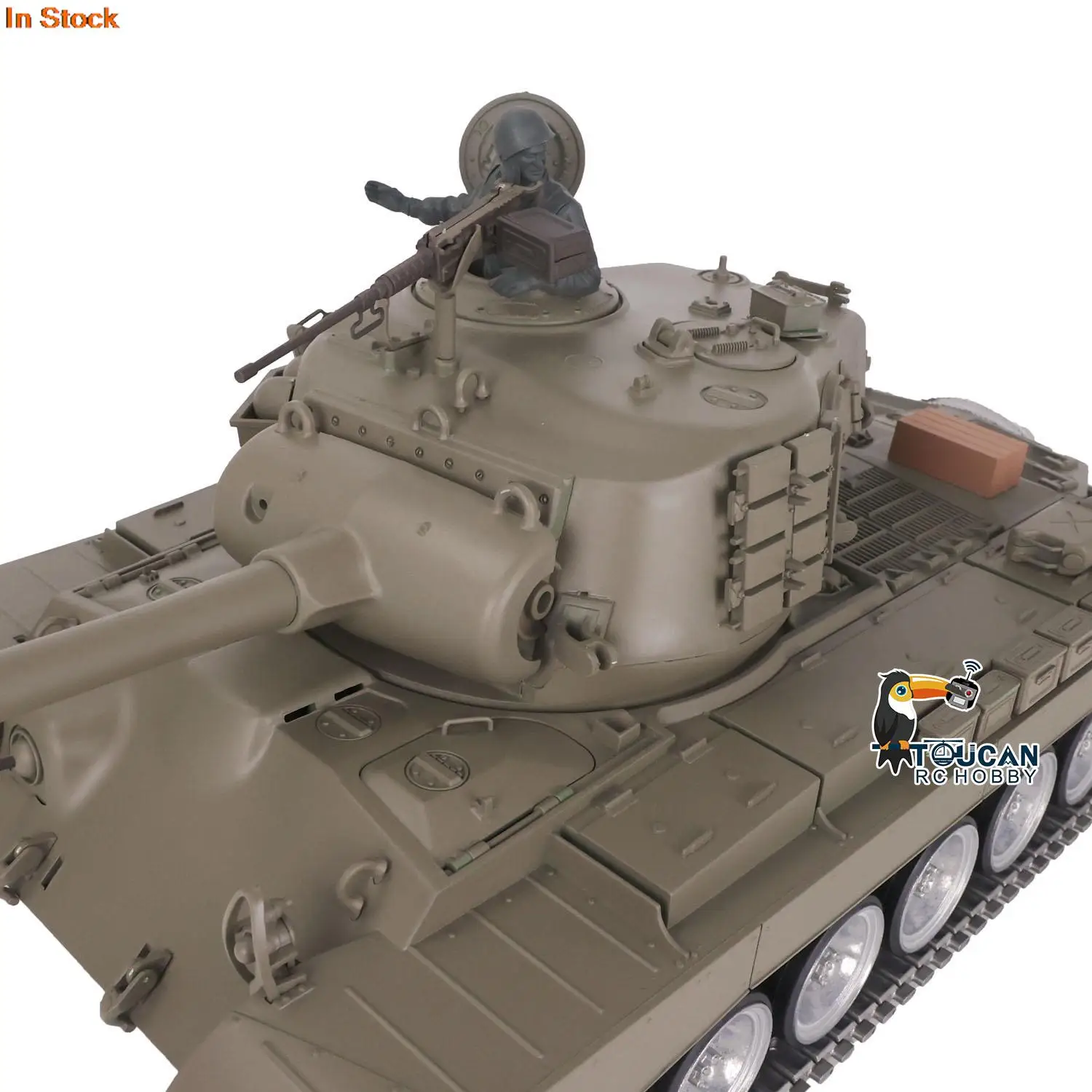 1/16 HENG LONG 7.0 M26 Pershing Green RTR RC Tank 3838 Full Metal Tracks Wheels 360° Turret Steel Idler Gearbox BB Unit TH17311 4