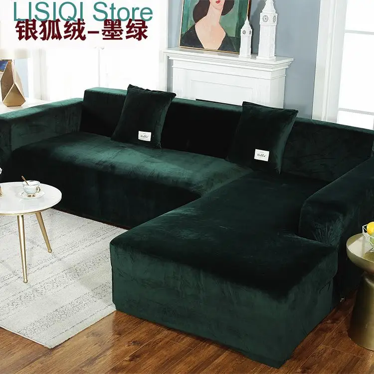 

Plush Sofa Cover Velvet Elastic Leather Corner Sectional For Living Room Couch Covers Set L Shape Armchair Cover Seat Slipcovers