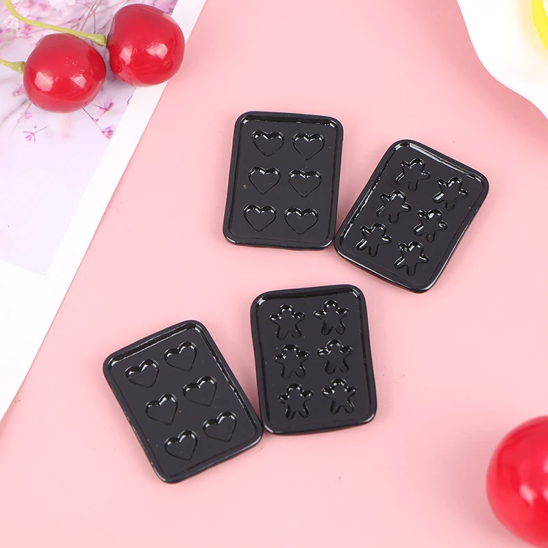 Doll house toys 1/12 Dollhouse Miniature Accessories Mini Metal Plate Dollhouse Miniature Baking Tray for Doll House Decoration