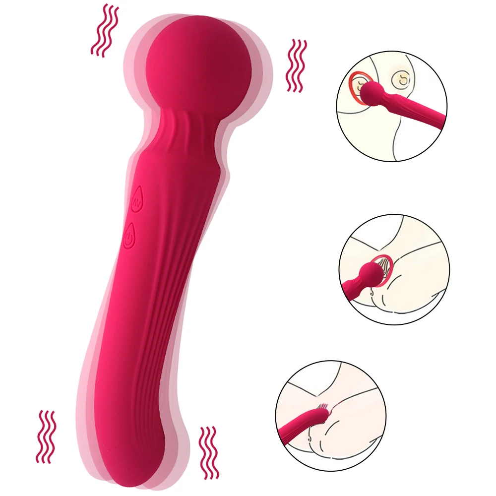 

10 Speeds Powerful Magic Wand Vibrators for Women Clitoris Stimulator AV Stick G Spot Massage Masturbator Sex Toys for Woman