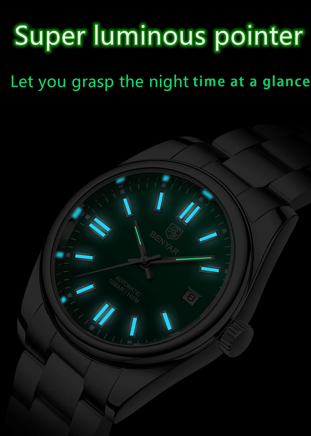 BENYAR BY-5185 Relógio Automático para Homem 7 S236f514264194a73bf976a244577b5f5V