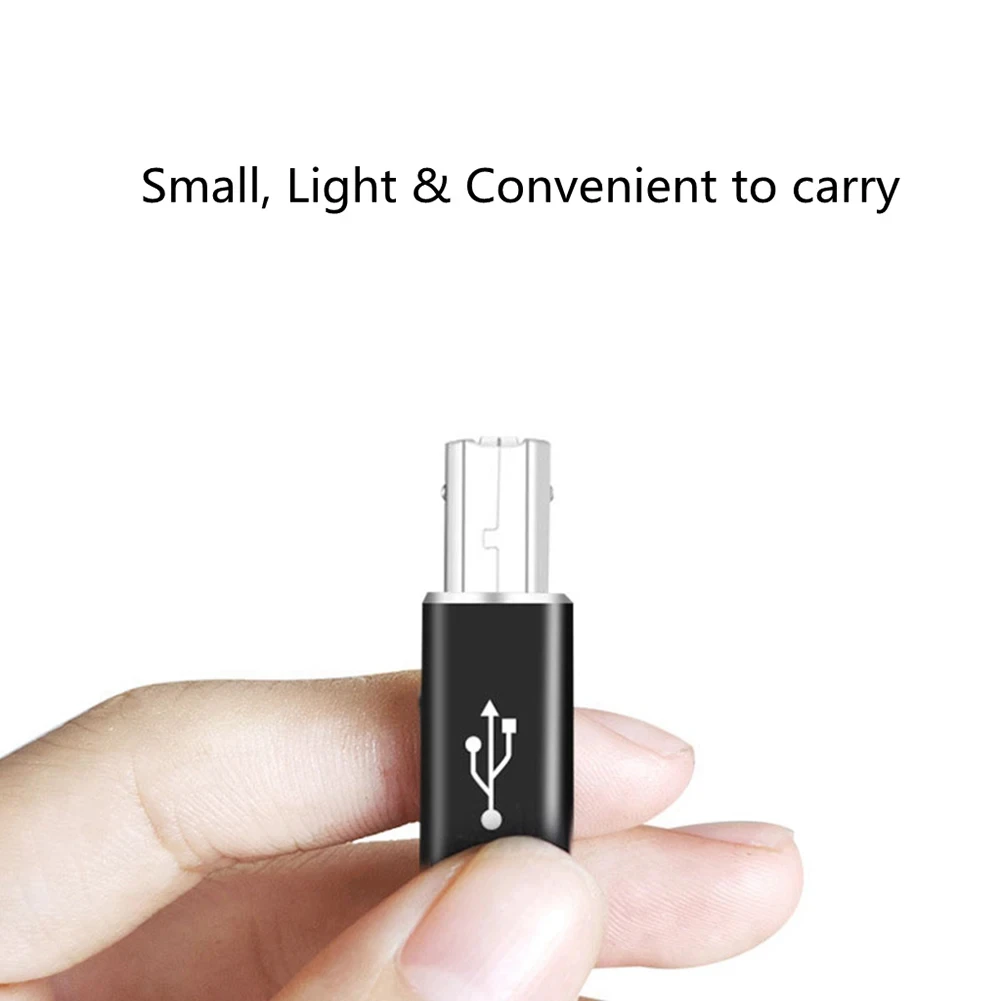 USB B Male to USB-C Female Adapter for Printer and MIDI Devices