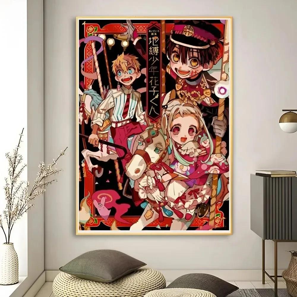 Póster de lienzo de Hanako-kun, arte de pared, decoración, juego, figura de rol de anime japonés, bondage en el suelo, Hanako-kun