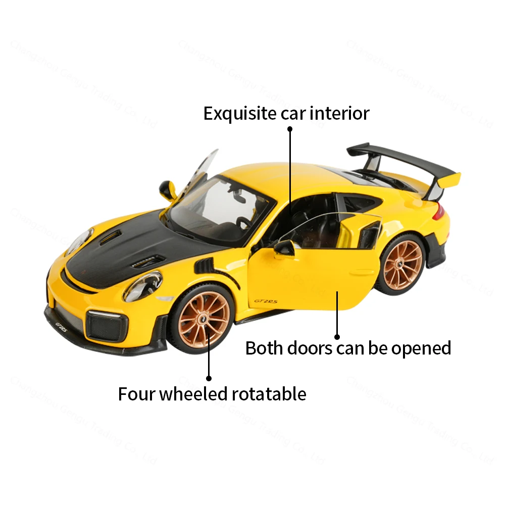 Maisto 1:24 2018 Porsche 911 GT2 RS Sports Car Static Die Cast Vehicles Collectible Model Car Toys 4