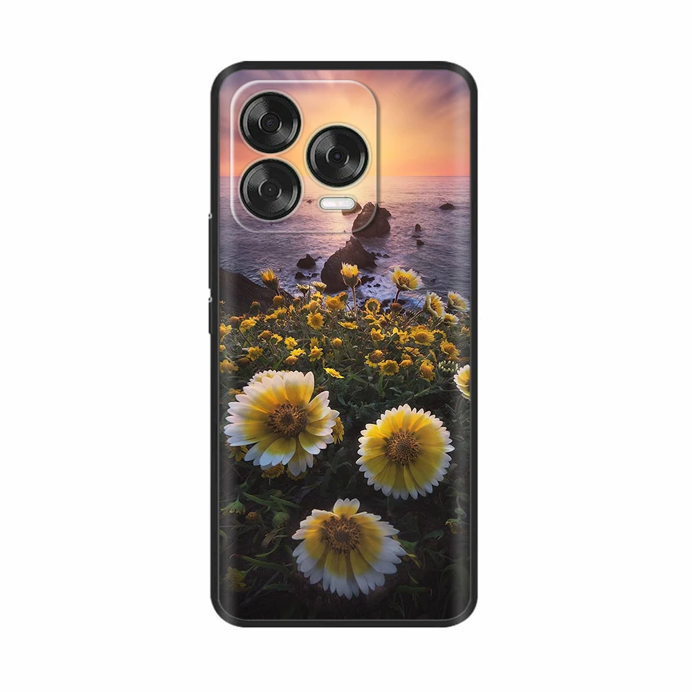 Colorful Flowers Pattern Soft TPU Silicone Phone Case Cover
