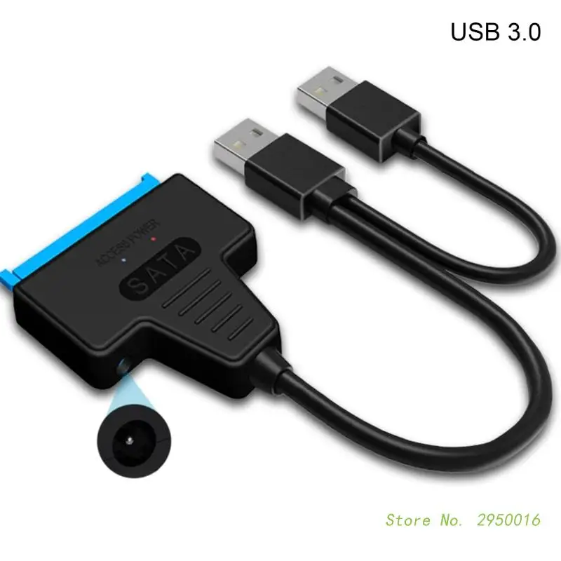 Câble adaptateur SATA double USB 3.0 personnalisé avec USB 2.0