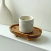 Elegant Wooden Tray Convenient Pedestal Stand Plate Multifunctional Key Jewelry Home Storage Food Dessert Display Trays Decor 2