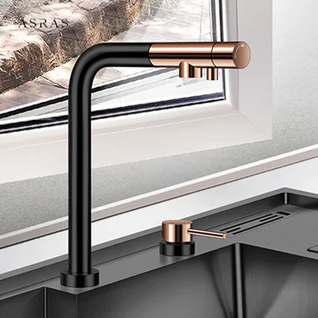 ASRAS ดึงออกยกก๊อกน้ําสาม-in-one กรองน้ําร้อนและเย็นน้ําอิสระสวิทช์ก๊อกน้ําห้องครัวสําหรับอ่างล้างจาน 1