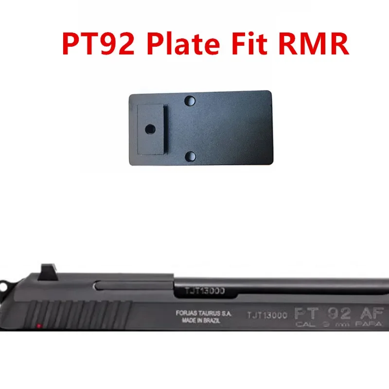 Placa de montaje de punto rojo óptico de Metal CNC para PT92 59 PT99, placa de montaje de punto rojo compatible con RMR SWAMP DEER Sentry Frenzy, 1x22x26 MOS MOJ