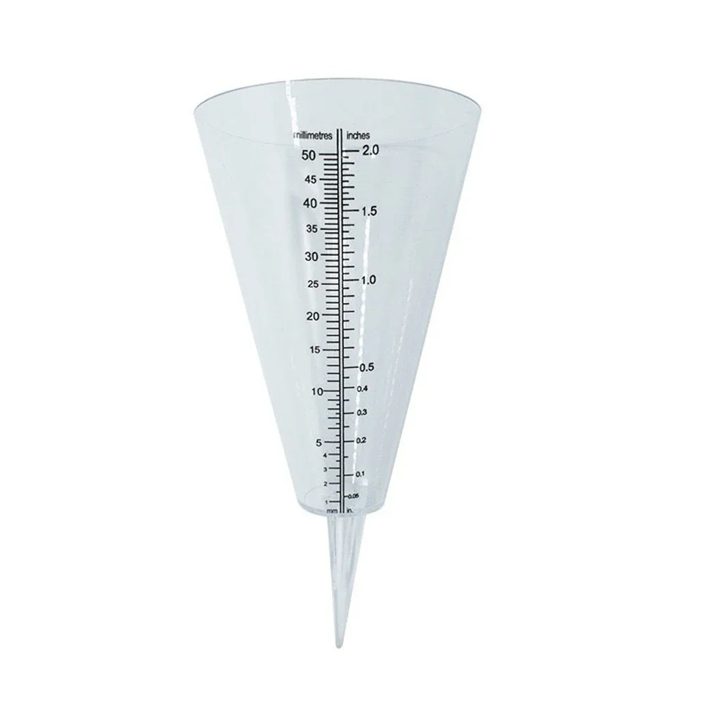 1*Conical Rain Gauge Plastic Clear Outdoor Home Garden DIY Craft Tool Professional 10*21.5cm For Easy Observation Tools New