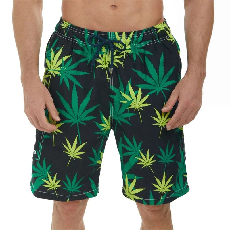 3D Print Casual Fashion Mens Beach Shorts Hawaii Vacation Swim Trunks For Men Floral Short Pants Board Shorts Ropa De Hombre 2