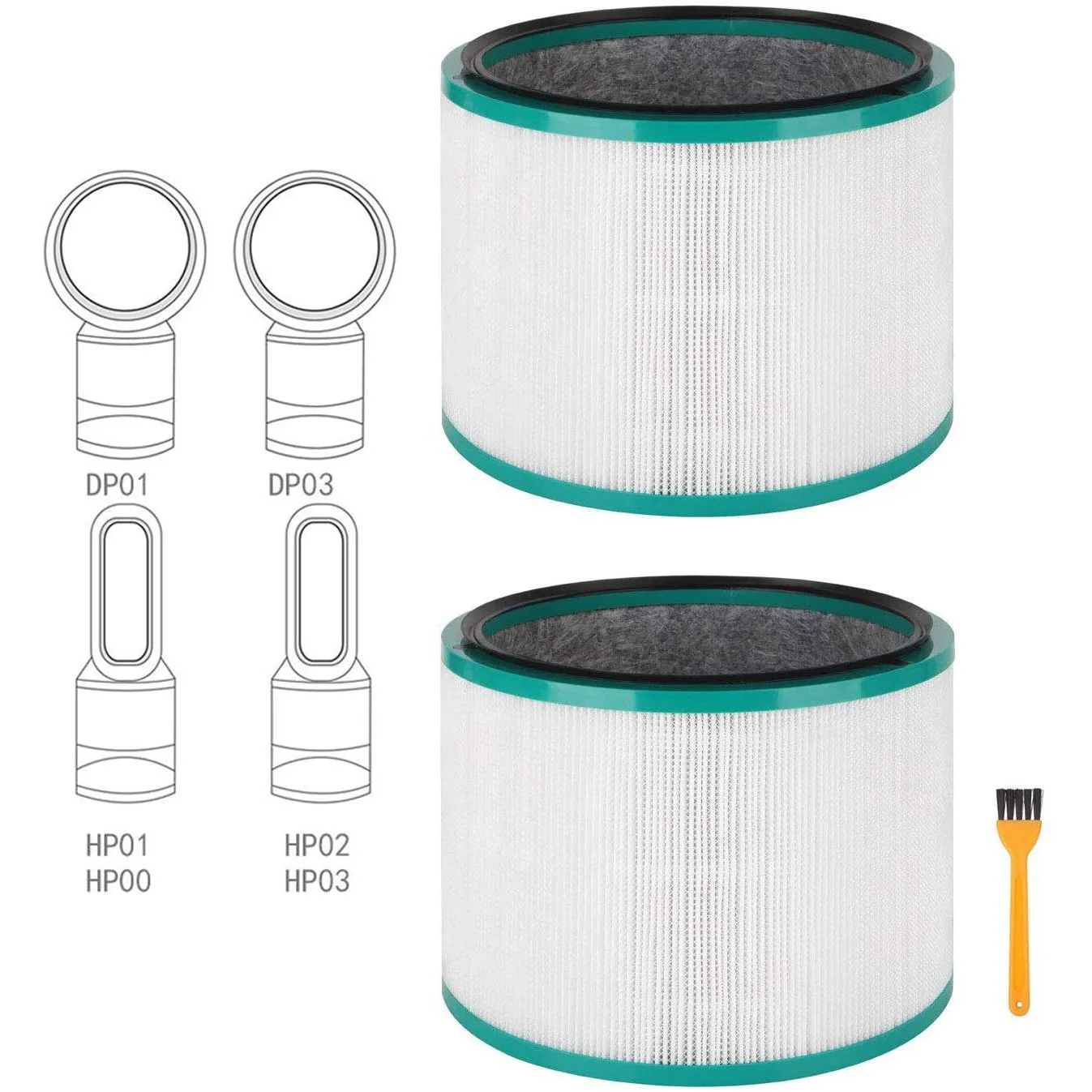 Filtro Hepa Di Ricambio Da 2 Pezzi Per Dyson Pure Cool Link Dp01, Dp02 E Per Dyson Pure Hot + Cool Link Hp01, Hp02, Part