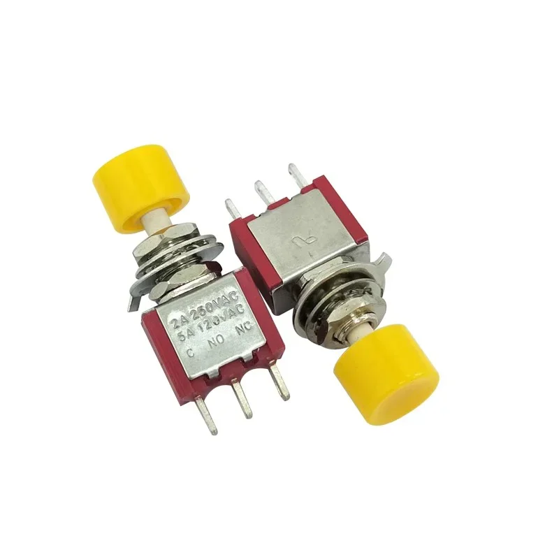 6MM 3Pin C-NO-NC DS-612 Mini Momentary Automatic Return Push Button Switch ON-(ON) 2A250VAC/5A120VAC 5/20/100PCS push button switch
