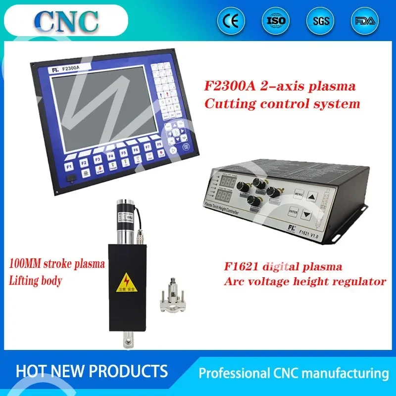 2-axis CNC plasma cutting motion control system kit cutting controller F2300A digital arc voltage height adjustment F1621 HP105 5