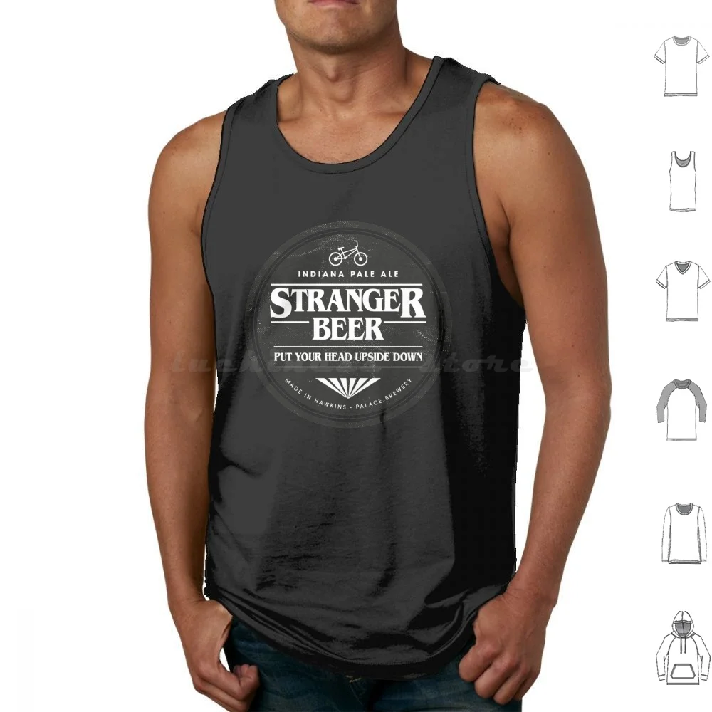thumbnail image 1 of Camisetas sin mangas de Stranger Beer Camiseta sin mangas de Stranger Beer Things Eleven 11 Hawkins Indiana Ipa Label Upside Down, 1 of 5