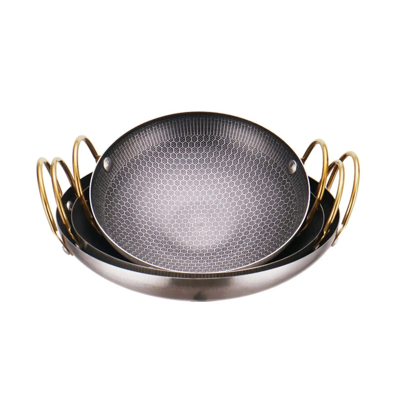 Stainless Steel Wok Pot Stockpot Stewpot Skillet Kitchenware for Outdoor