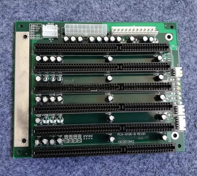 PCA-6106-B ICA-6106 6 슬롯, AT/ATX 인터페이스 ISA 슬롯 보드, 산업 제어 베이스플레이트
