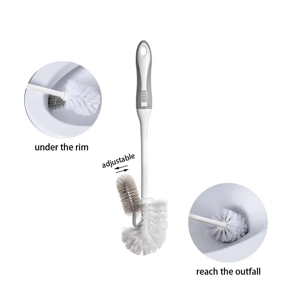 Toilet Brush Set Toilet Brush Set with Under Rim Brush and Storage Caddy for Bathroom Cleaning 2 Pack toilet brush set