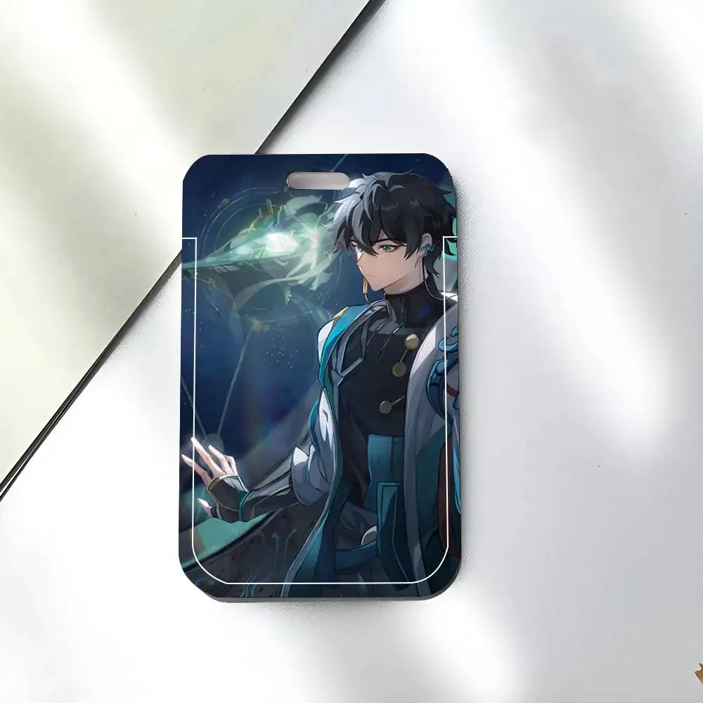 혼카이 스타 레일 단 헝 게임 ID 카드 홀더 목걸이 펜던트 도어 배지 홀더 랜야드 키체인 직원증 케이스 선물