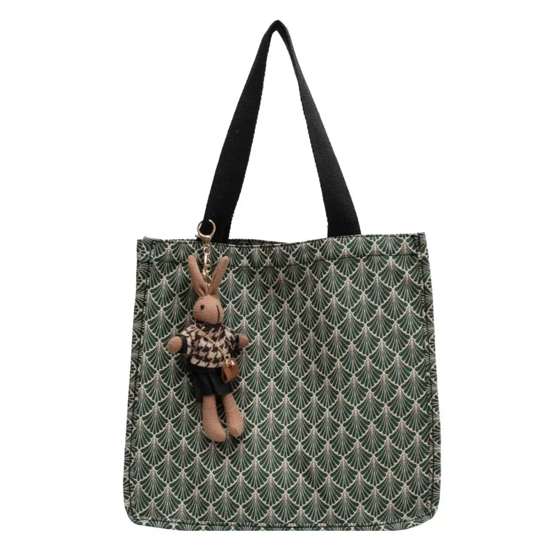 

Large Capacity Retro Tote Bag for Women's Summer 2023 New Fashion Versatile Canvas Bag for Small Size One Shoulder Commuter Bag
