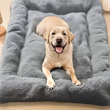 Extra Large Plush Dog Bed – Thickened Super Soft Polyester Sofa Mat for Large Dogs, Crate & Floor Use 1