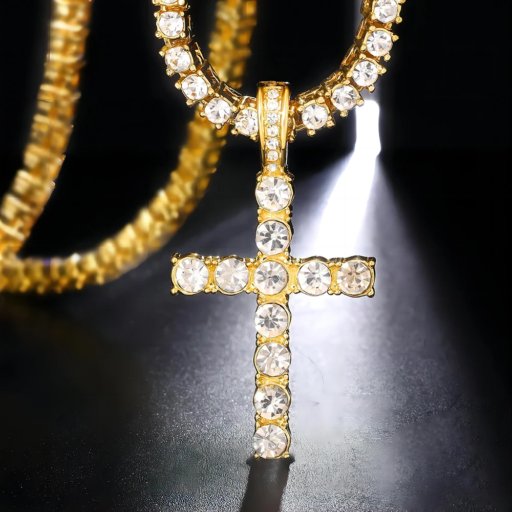 Collana Stile Urbano Collana Hip Hop Con Ciondolo ANKH Placcato - Foto 8