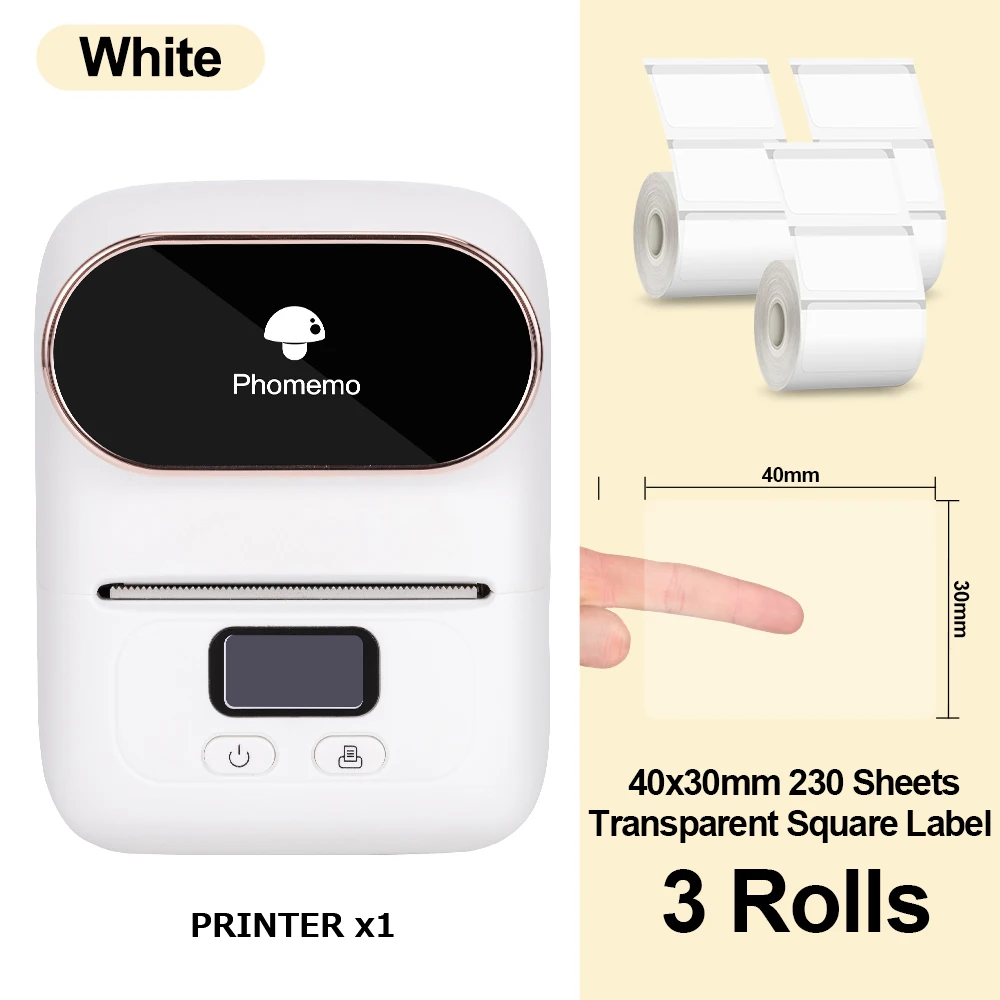 small phone printer Phomemo M110 Mini Portable Thermal Label Printer Multi-function Self-Adhesive Sticker Label Maker Machine for Office Clothes Tag mini handheld printer Printers