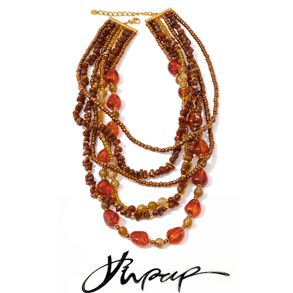 Yhpup Necklace Waterproof 2025 Handmade Beads