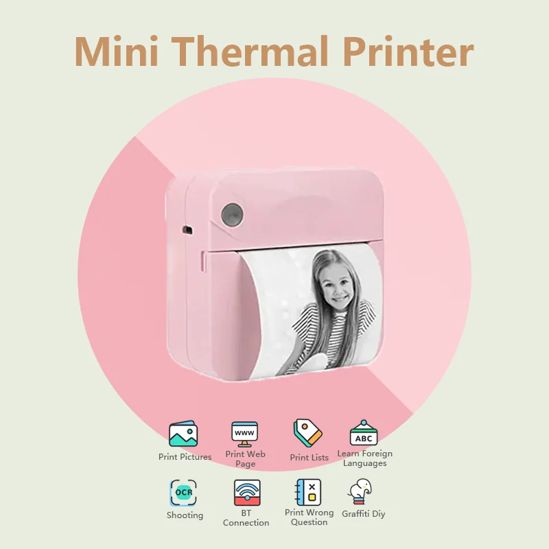 

C17 Mini Thermal Printer Paper Label Sticker Colorful Adhesive Self-adhesive Paper For Wireless Bluetooth Photo Inkless Printer