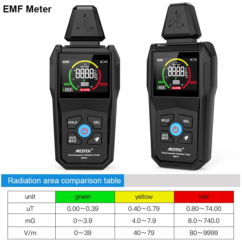 Radiation Detector Mestek Geiger Detector EMF Meter Electromagnetic Radiation emf Test Electric Magnetic Field Scanning Induction geiger Dosimeter radiation detector emf meter tester geiger counter