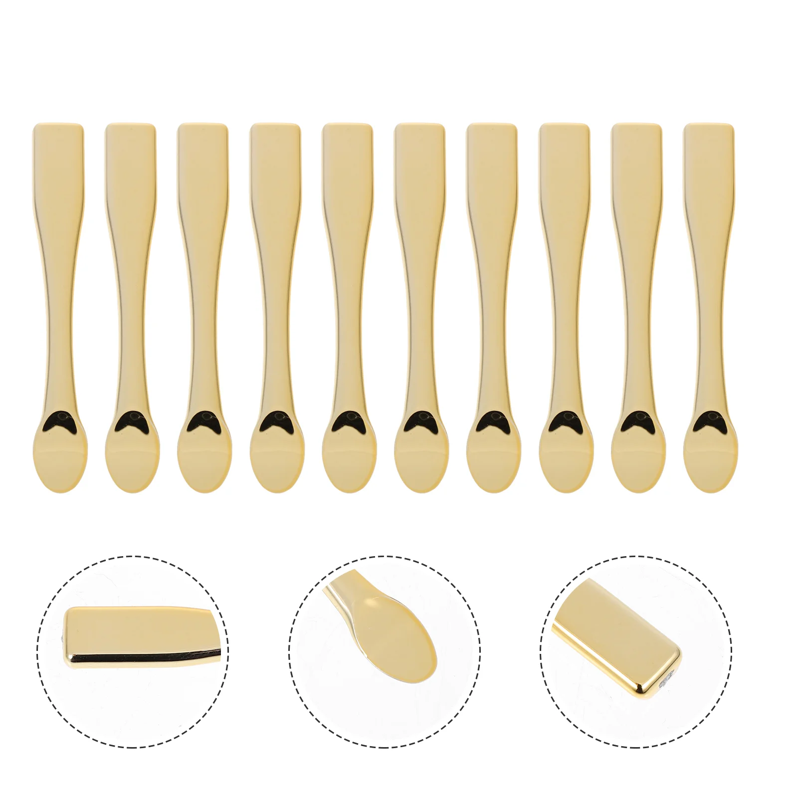 Unique Bargains Eye Cream Massage Sticks Beauty Scoop Makeup Spatula Mini  Spoon for Facial Cosmetic Heart Shape 2.36x0.49 Silver Tone 3 Pcs