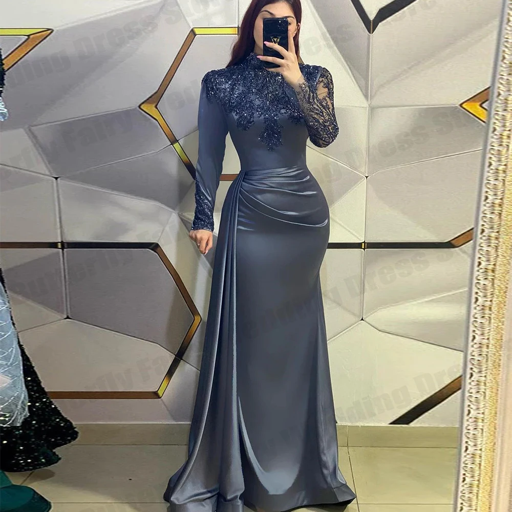 Cara Lentejuelas Sirena Vestido Con Mangas De La Tapa Negro