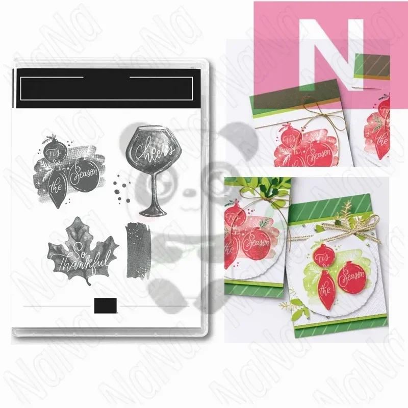

New Autumn Goblet New Clear Stamps And Metal Cutting Dies Scrapbook Diary Decoration Embossing Template DIY Make Card Album