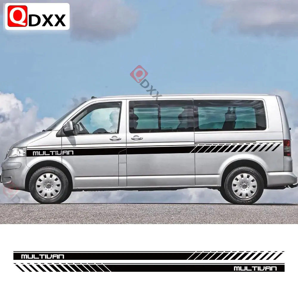 2 Pezzi Adesivi Per La Linea Di Vita Della Portiera Dell'Auto Per Volkswagen Vw Multivan T4 T5 T6 Accessori Per Trasportatori Camper Van Decalcomanie 