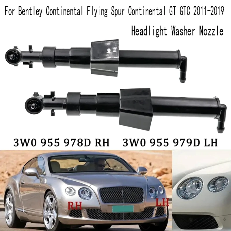 

Car Right Headlight Washer Nozzle For Bentley Continental Flying Spur Continental GT GTC 2011-2019 3W0955978D Parts