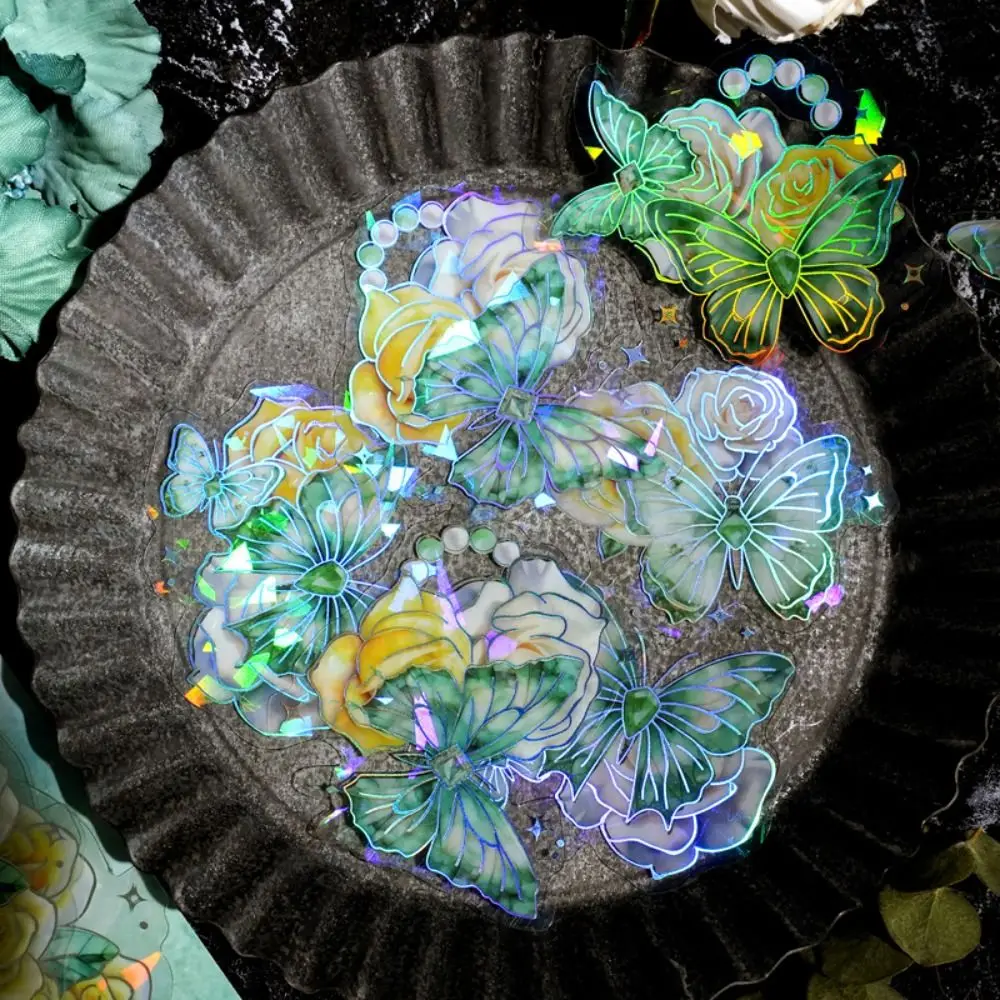 

DIY ремесла Мечта бабочки наклейка декоративные ручной работы лед Кристалл Коллаж наклейки Животные Блестящий Голографический лазерный стикер