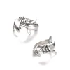 2x Punk Style Shark Rings White Shark & Hammerhead Shark Rings Adjustable Opening Metal Ring Jewelry Decor for Women Men 3