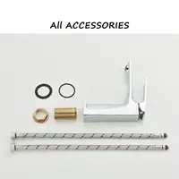 ก๊อกน้ำอ่างล้างหน้าทองเหลืองคุณภาพสูง สีเทา แบบผสมน้ำร้อนน้ำเย็น ก้านโยกเดี่ยว ติดตั้งบนเคาน์เตอร์ สำหรับห้องน้ำ 5