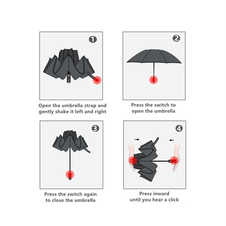 Xiaomi Youpin Mechanical Transparent Handle Automatic Umbrella description image 12