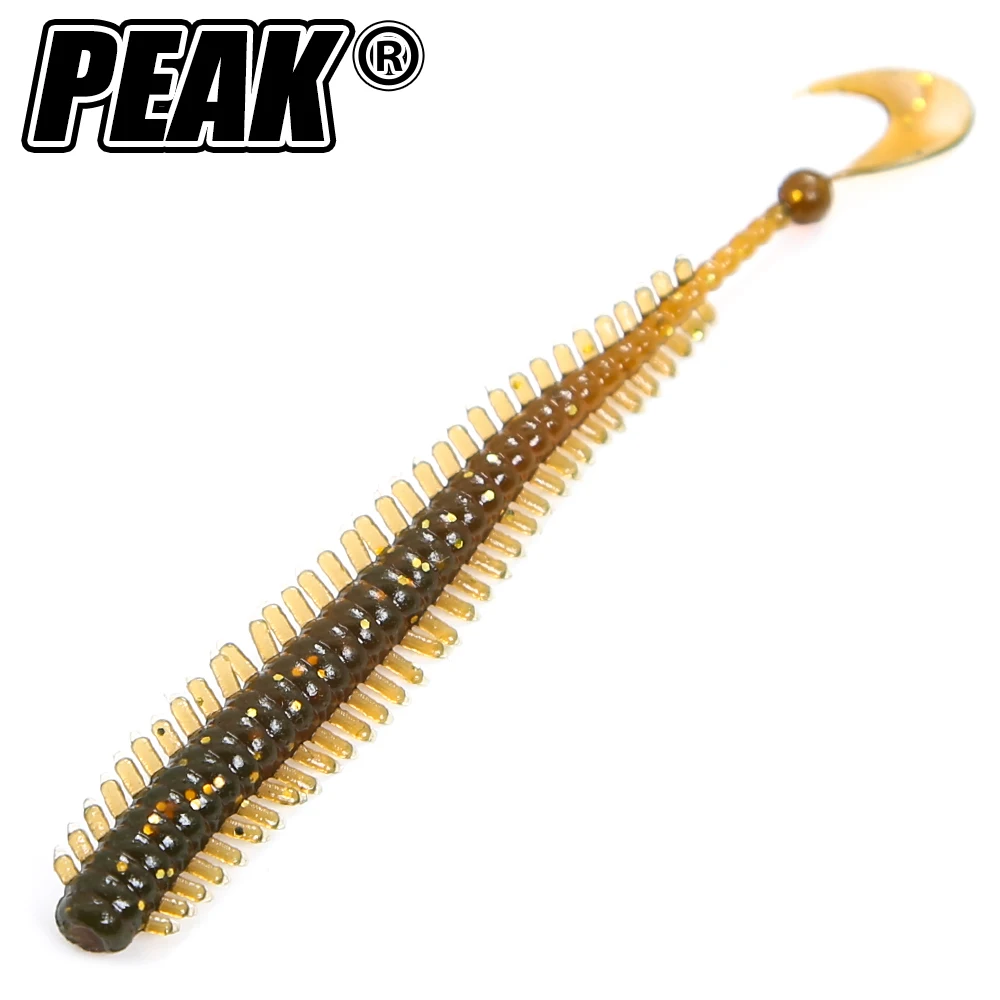 PEAK 50mm/65mm Weiche Köder Wurm Angeln Künstliche Silikon Bass Pike Minnow Swimbait Jigging Kunststoff Köder