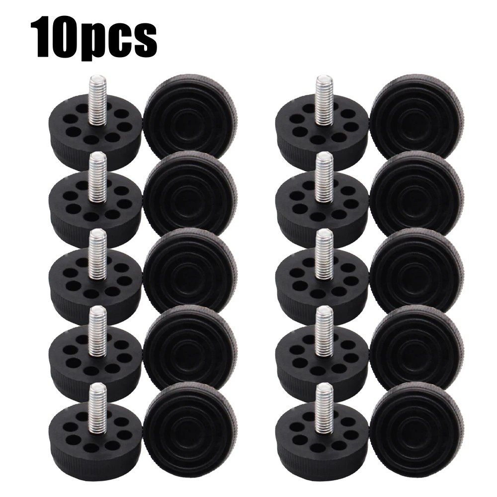 

10pcs M6 M8 M10 Furniture Legs Anti-Slip Table Cabinet Leg Pads Adjustable Feet Floor Protector Chair Feet Leveler Table Legs