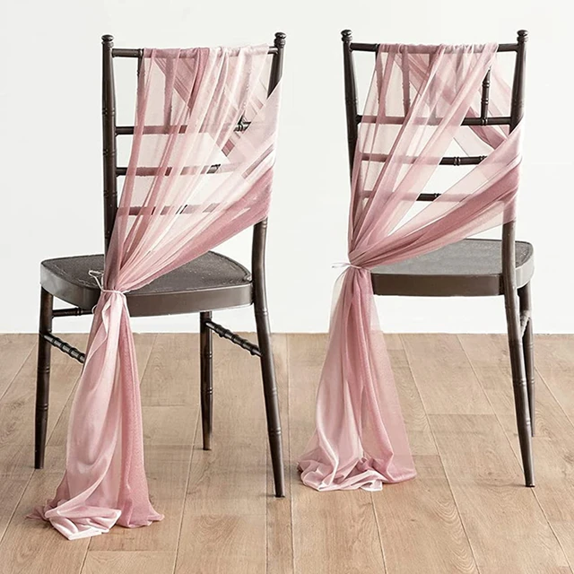 Organza Szék Hátsó Dekoráció Esküvői Puszta Tüll Fonal Szálloda Bankett Születésnapi Party Kellékek - Image 5