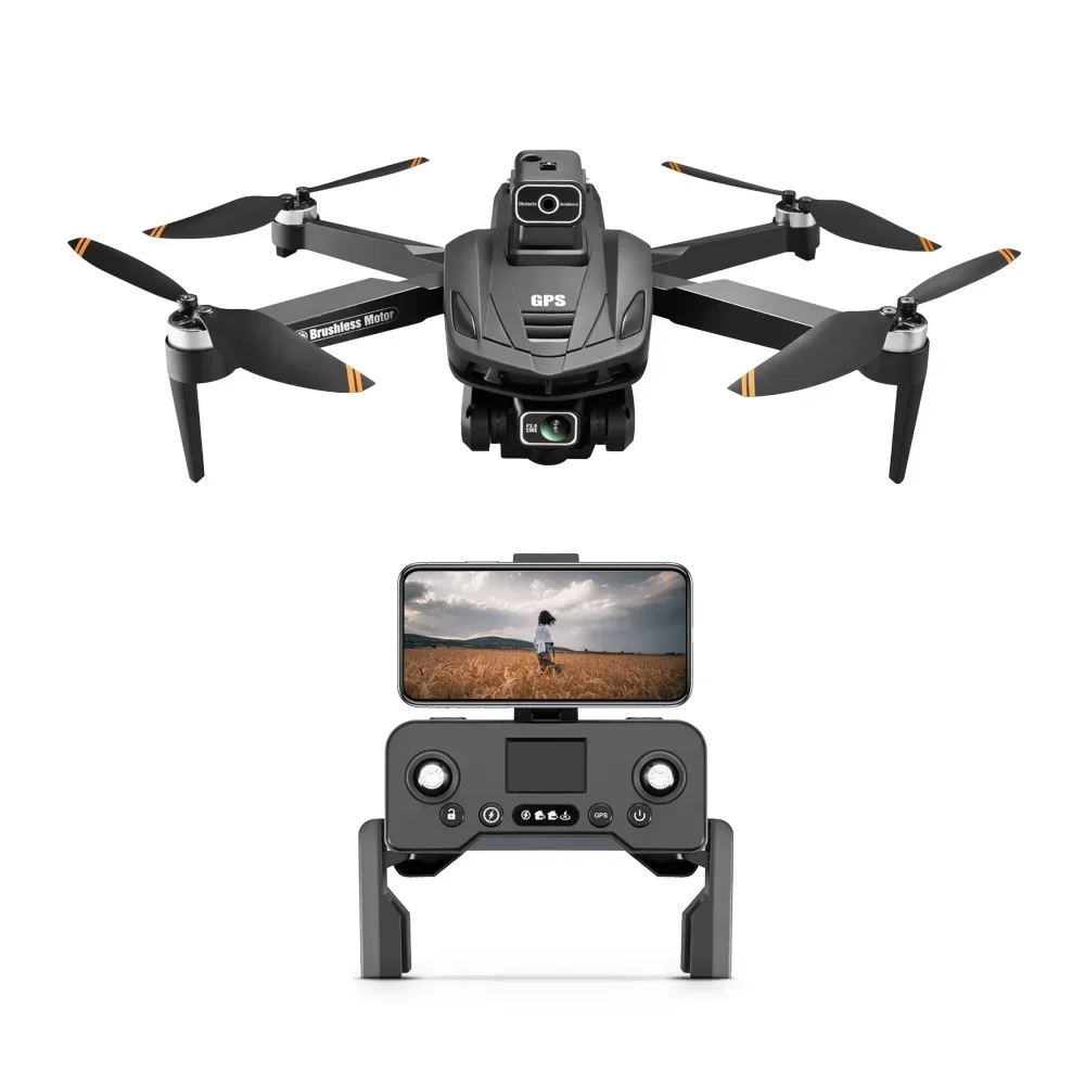 Drone Quadcopter New V168 drone triple camera 8K video angle optical GPS positioning four-way obstacle avoidance aircraft toy